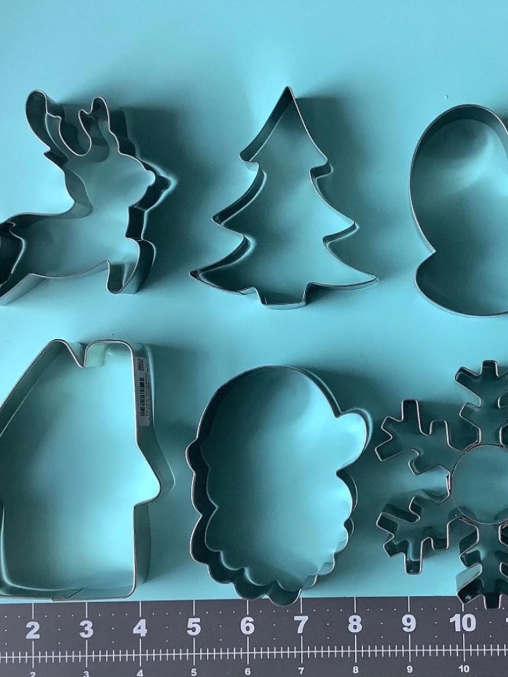Christmas Cookie Cutters Set, Metal, 6 pcs